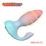  Buttplug Rung Kép Dạng Vân Xoắn Kèm Đầu Phụ Điều Khiển Từ Xa 