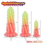  Buttplug Silicone Nhét Lỗ Nhị Có Gai Màu Dạ Quang Phát Sáng 