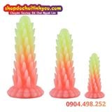  Buttplug Silicone Nhét Lỗ Nhị Có Gai Màu Dạ Quang Phát Sáng 
