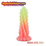  Buttplug Silicone Nhét Lỗ Nhị Có Gai Màu Dạ Quang Phát Sáng 