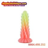  Buttplug Silicone Nhét Lỗ Nhị Có Gai Màu Dạ Quang Phát Sáng 