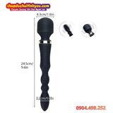  Chày Rung Kép AV 2 Đầu Kích Thích Điểm G Kèm Nút Hậu Môn 