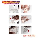  Cốc Âm Đạo Hậu Môn Thiết Kế 2 Đầu Trong Suốt Tự Sướng Cho Nam 