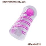  Cốc Thủ Dâm Cầm Tay Trong Suốt Hút Chặt Xoay Vặn Kích Thích 
