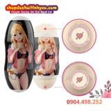  Cốc thủ dâm đôi đầu Anime Nhật bản âm đạo hậu môm miệng giả 