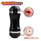  Cốc thủ dâm 2 đầu miệng âm đạo cảm biến rung động hít tường 