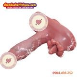  Cu Giả Gân Nổi Đế Hít Rung Thụt Sưởi Ấm Kèm Lưỡi Liếm Âm Đạo 