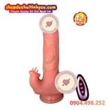  Cu Giả Rung Thụt Xoay Nhiệt Kèm Đầu 3 Lưỡi Điều Khiển Remote 