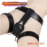  Đai Trinh Tiết Da PU Dạng Bảng To Có Ổ Khóa Điều Chỉnh Size 