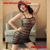 Đầm Lưới Hai Dây Siêu Mỏng Xuyên Thấu Bên Trong Cực Sexy