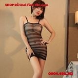  Đầm Lưới Hai Dây Siêu Mỏng Xuyên Thấu Bên Trong Cực Sexy 