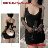  Đầm Ngủ Ôm Sát Body Cổ Chữ V Thiết Kế Lộ Mông Khiêu Khích 