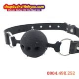  Dây Đeo Bịt Miệng Ngậm Bóng Silicone Có Ba Lỗ Thoáng Khí 