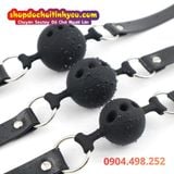  Dây Đeo Bịt Miệng Ngậm Bóng Silicone Có Ba Lỗ Thoáng Khí 
