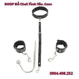  Dây Trói Tay Khóa Cổ Kèm Thanh Kim Loại Móc Hậu Môn Bạo Dâm 