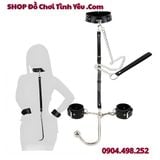  Dây Trói Tay Khóa Cổ Kèm Thanh Kim Loại Móc Hậu Môn Bạo Dâm 