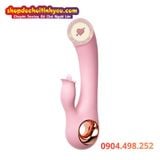 Đũa thần Lilo hình đầu khấc rung kèm nhánh phụ lưỡi liếm điểm G 