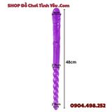  Dương Vật Giả 2 Đầu Có Đuôi Hạt Nhét Hậu Môn Kích Thích Kép 