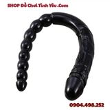  Dương Vật Giả 2 Đầu Có Đuôi Hạt Nhét Hậu Môn Kích Thích Kép 