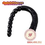  Dương Vật Giả 2 Đầu Có Đuôi Hạt Nhét Hậu Môn Kích Thích Kép 