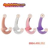  Dương vật giả 2 đầu nối nhau cong mềm dẻo không rung giá rẻ 