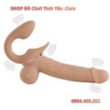  Dương Vật Giả 2 Đầu Rung Thụt Thiết Kế Uốn Cong Đeo Cho Les 