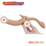  Dương Vật Giả 2 Đầu Rung Thụt Thiết Kế Uốn Cong Đeo Cho Les 