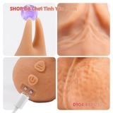  Dương Vật Giả 2 Đầu Rung Thụt Thiết Kế Uốn Cong Đeo Cho Les 