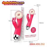  Dương Vật Giả Cầm Tay Đa Năng Kèm Đầu Rung Tai Thỏ Cho Nữ 