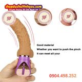  Dương vật giả cầm tay sạc rung thụt lắc tạo nhiệt tự động 