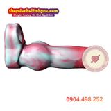  Dương vật giả chó sói rỗng ruột có vòng đeo bìu cho nam 