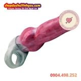  Dương vật giả chó sói rỗng ruột có vòng đeo bìu cho nam 
