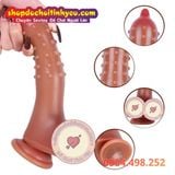  Dương Vật Giả Hít Tường Đầu Nhọn Có Hạt Bi Nổi Toàn Thân 