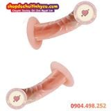  Dương Vật Giả Đế Hít Có Gân Nổi Mềm Mại Kích Thích Đa Điểm 