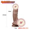 Dương Vật Giả Đế Hít Gân Nổi Cấu Tạo 2 Lớp Silicone LOVETOY