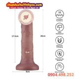  Dương Vật Giả Đế Hít Không Bìu Rung 10 Chế Độ POWER COCK 