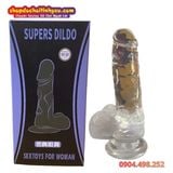  Dương Vật Giả Đế Hít Mềm Dẻo Mô Phỏng Giống Thật SUPERS DILDO 