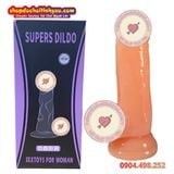  Dương Vật Giả Đế Hít Mềm Dẻo Mô Phỏng Giống Thật SUPERS DILDO 