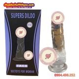  Dương Vật Giả Đế Hít Mềm Dẻo Mô Phỏng Giống Thật SUPERS DILDO 
