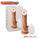  Dương vật giả gắn tường rung xoay nhiệt điều khiển remote 