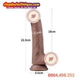  Dương Vật Giả Đế Hít Thân Cong To Có Gân Xanh Nổi LOVETOY 