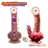  Dương Vật Giả Đế Hoa Sen Rung Thụt Sưởi Ấm Kèm Đầu Lưỡi Liếm 