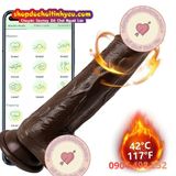  Dương Vật Giả Đen Rung Xoay Thụt Tạo Nhiệt Điều Khiển Từ Xa 
