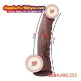  Dương Vật Giả Độ Vòng Bi Kèm Hạt Nổi Trên Thân Có Sưởi Ấm 