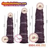  Dương Vật Giả Gân Nổi To Khủng Màu Đen Có Nhiều Nốt Sần Lớn 