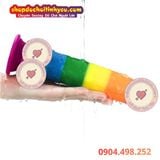  Dương vật giả hít tường màu sắc cầu vồng Prider Lovetoy 