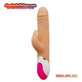  Dương Vật Giả Rung Thụt Xoay Bi Kèm Đầu Phụ Tai Thỏ INDULGE 