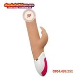  Dương Vật Giả Rung Thụt Xoay Bi Kèm Đầu Phụ Tai Thỏ INDULGE 