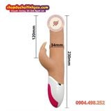  Dương Vật Giả Rung Thụt Xoay Bi Kèm Đầu Phụ Tai Thỏ INDULGE 