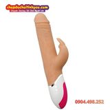  Dương Vật Giả Rung Thụt Xoay Bi Kèm Đầu Phụ Tai Thỏ INDULGE 